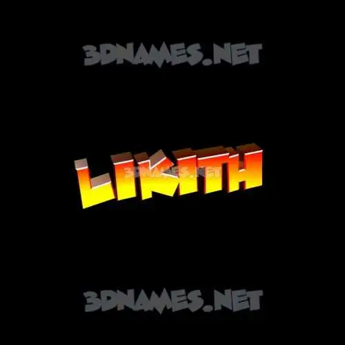 likith in Black Background style - 3D name wallpaper
