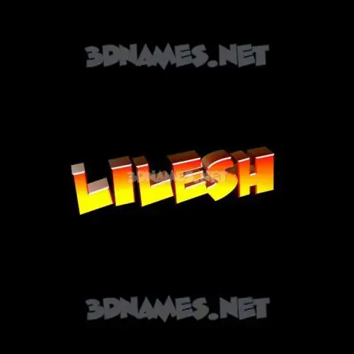 lilesh in Black Background style - 3D name wallpaper
