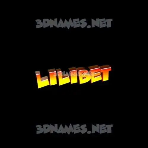 lilibet in Black Background style - 3D name wallpaper
