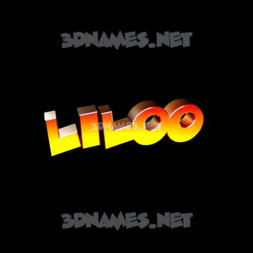 liloo in Black Background style - 3D name wallpaper