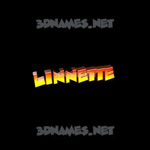 linnette in Black Background style - 3D name wallpaper