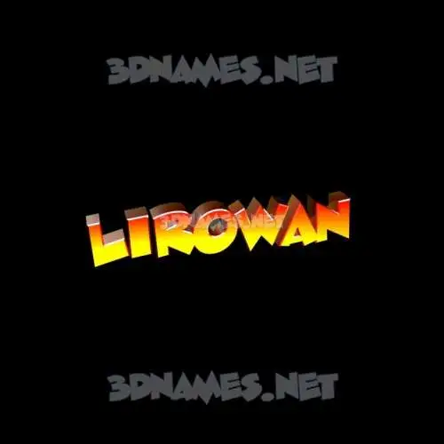 lirowan in Black Background style - 3D name wallpaper lirowan in Black Background style - 3D name wallpaper