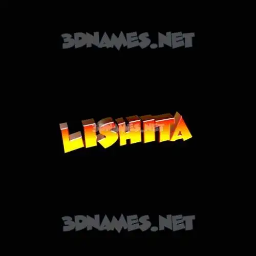 lishita in Black Background style - 3D name wallpaper