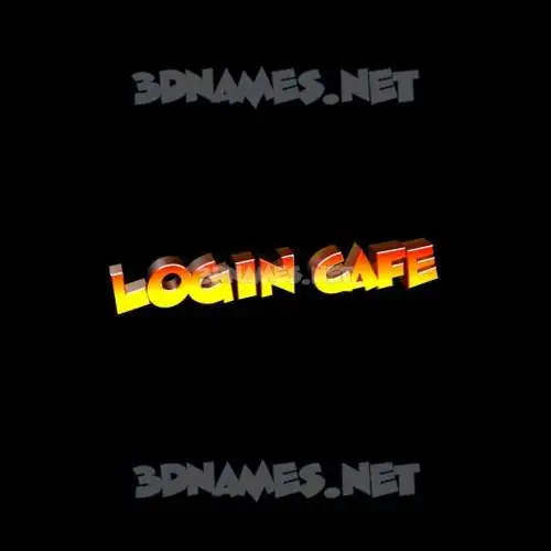 login cafe in Black Background style - 3D name wallpaper