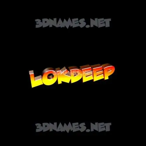 lokdeep in Black Background style - 3D name wallpaper