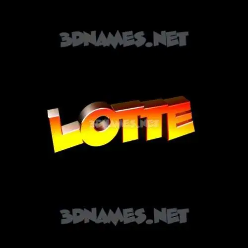 lotte in Black Background style - 3D name wallpaper