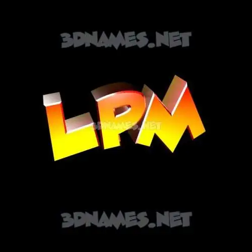 lpm in Black Background style - 3D name wallpaper