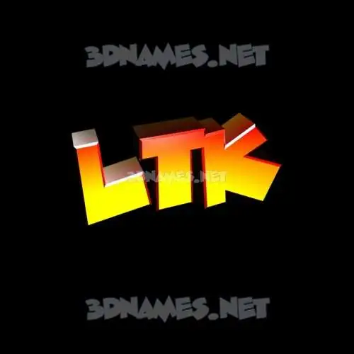 ltk in Black Background style - 3D name wallpaper
