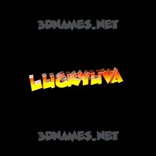 luckyuva in Black Background style - 3D name wallpaper