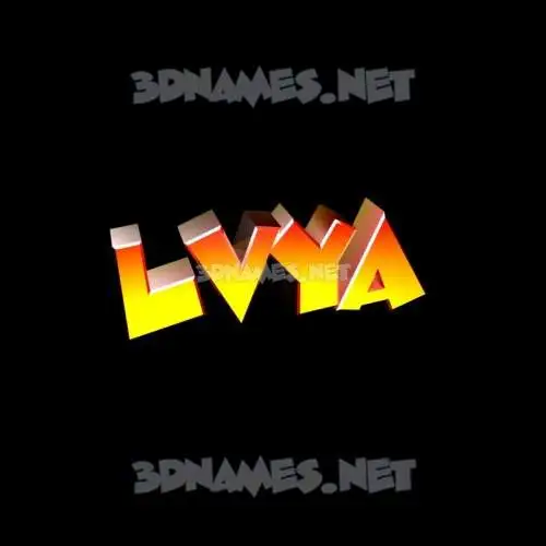 lvya in Black Background style - 3D name wallpaper