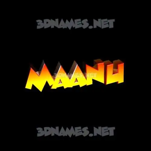 maanu in Black Background style - 3D name wallpaper