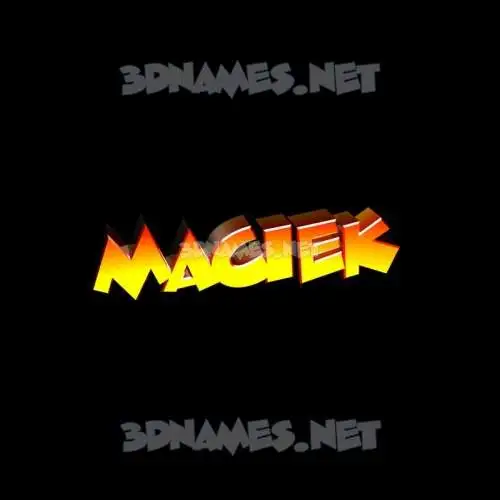 maciek in Black Background style - 3D name wallpaper