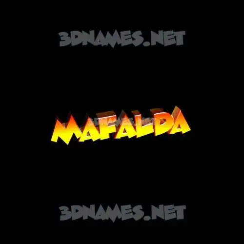 mafalda in Black Background style - 3D name wallpaper