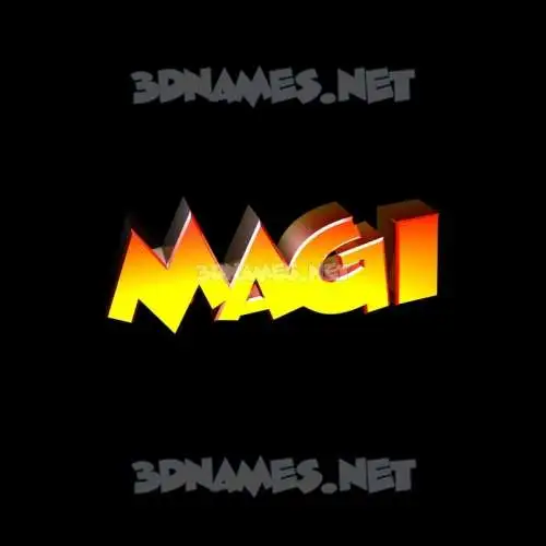 magi in Black Background style - 3D name wallpaper