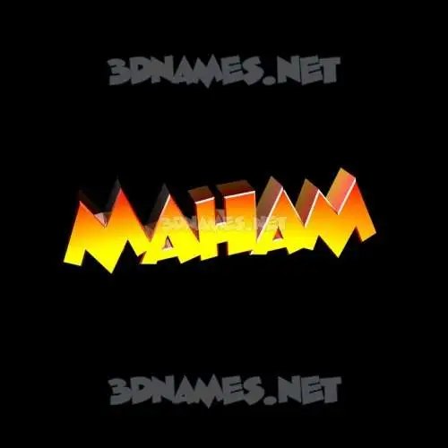 maham in Black Background style - 3D name wallpaper
