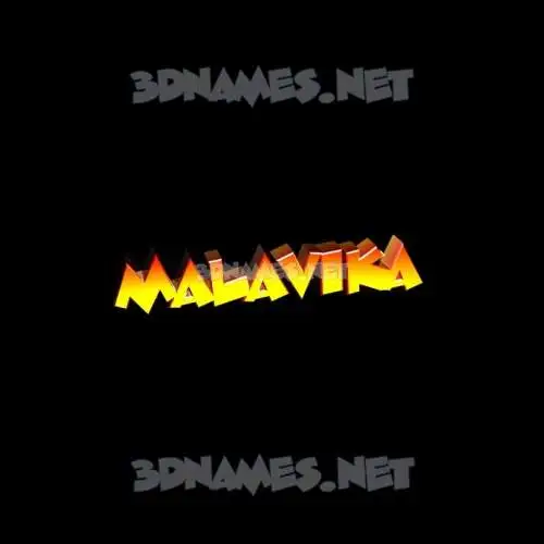malavika in Black Background style - 3D name wallpaper