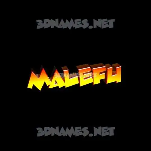 malefu in Black Background style - 3D name wallpaper