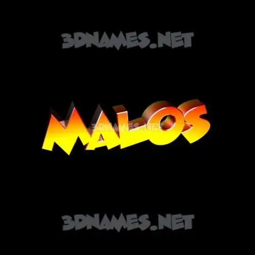 malos in Black Background style - 3D name wallpaper