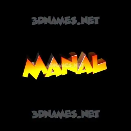 manal in Black Background style - 3D name wallpaper