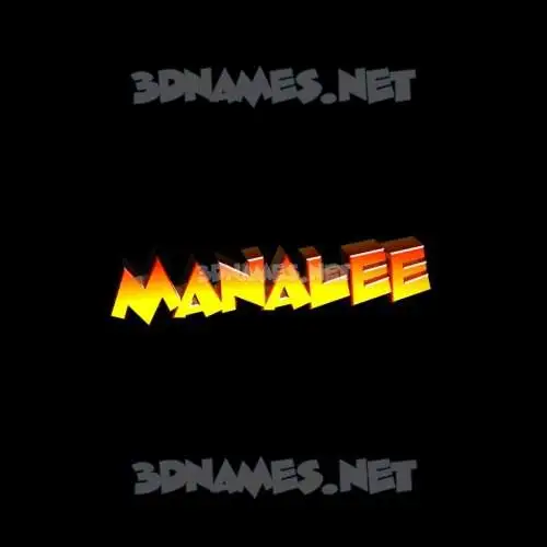 manalee in Black Background style - 3D name wallpaper