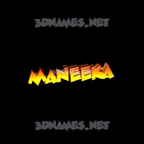 maneeka in Black Background style - 3D name wallpaper