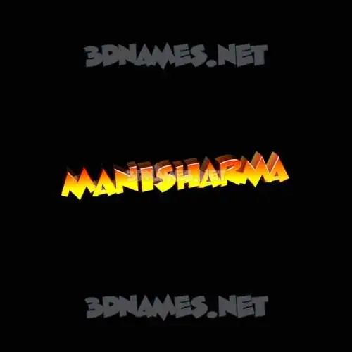 manisharma in Black Background style - 3D name wallpaper