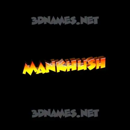 mankhush in Black Background style - 3D name wallpaper