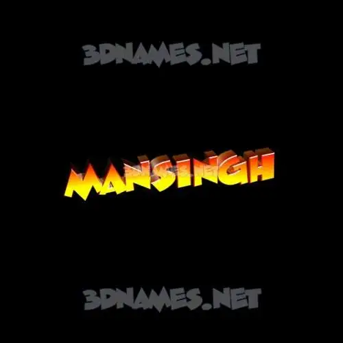 mansingh in Black Background style - 3D name wallpaper
