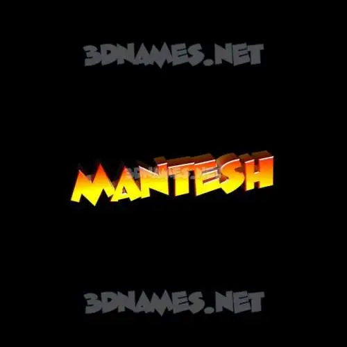 mantesh in Black Background style - 3D name wallpaper