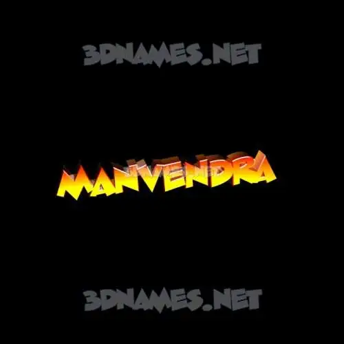 manvendra in Black Background style - 3D name wallpaper