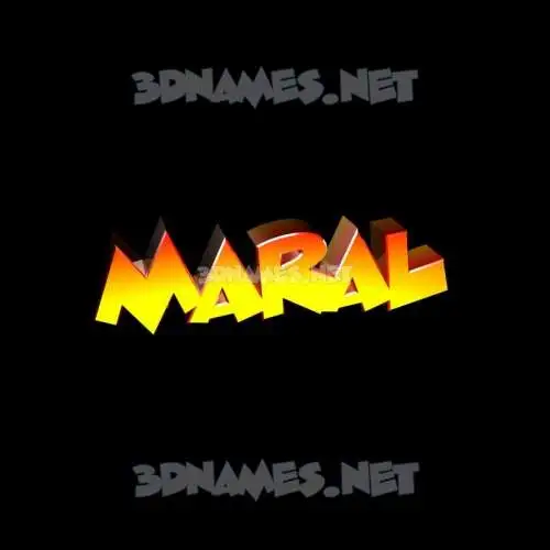 maral in Black Background style - 3D name wallpaper