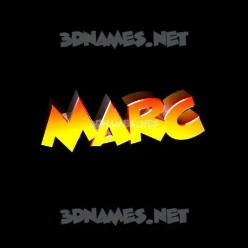 marc in Black Background style - 3D name wallpaper
