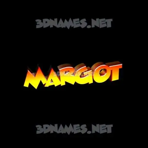 margot in Black Background style - 3D name wallpaper