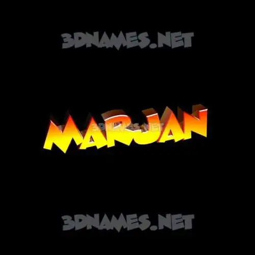 marjan in Black Background style - 3D name wallpaper