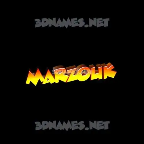 marzouk in Black Background style - 3D name wallpaper