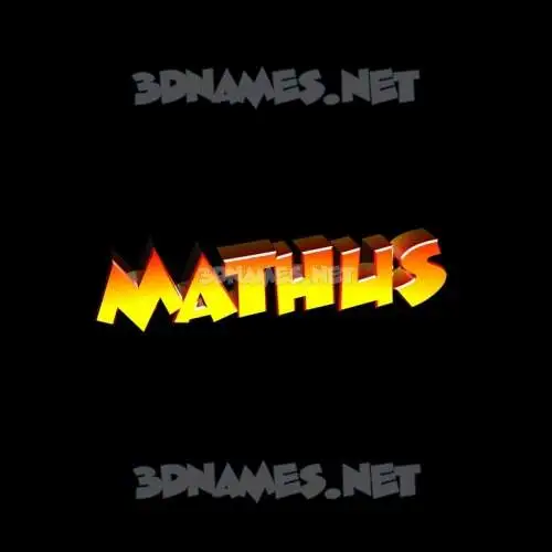 mathus in Black Background style - 3D name wallpaper