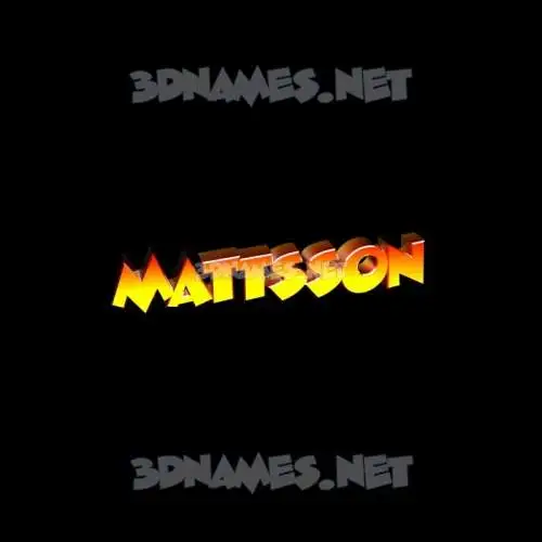 mattsson in Black Background style - 3D name wallpaper