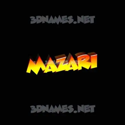 mazari in Black Background style - 3D name wallpaper