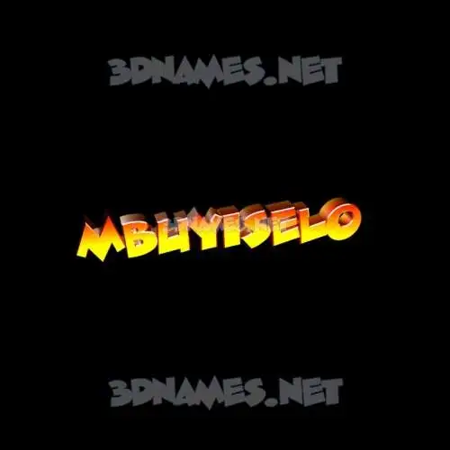 mbuyiselo in Black Background style - 3D name wallpaper
