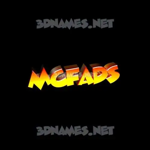 mcfads in Black Background style - 3D name wallpaper mcfads in Black Background style - 3D name wallpaper
