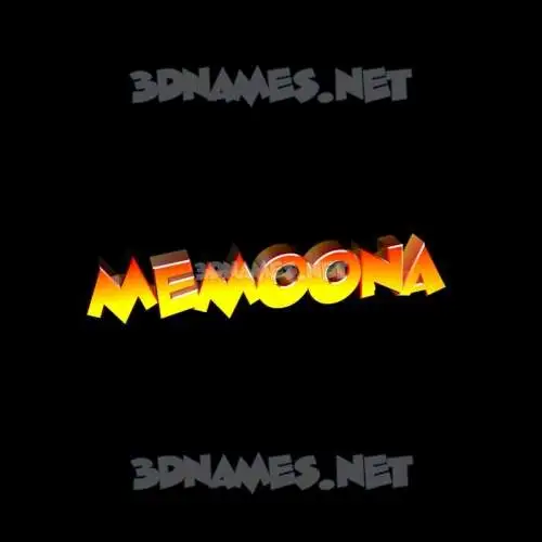 memoona in Black Background style - 3D name wallpaper
