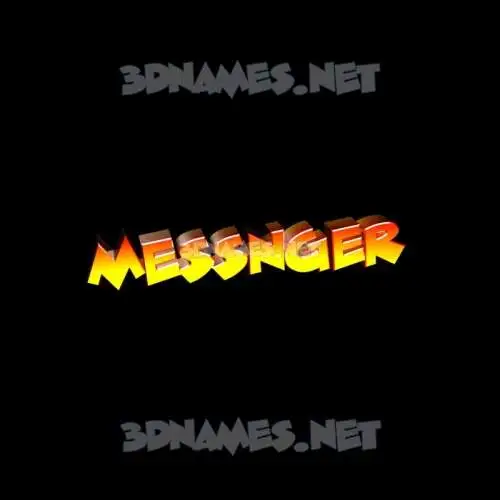 messnger in Black Background style - 3D name wallpaper