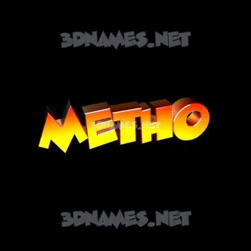 metho in Black Background style - 3D name wallpaper
