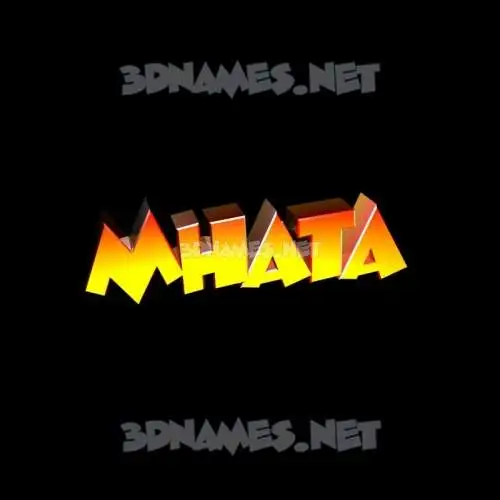 mhata in Black Background style - 3D name wallpaper