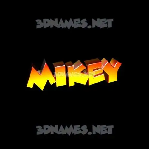 mikey in Black Background style - 3D name wallpaper