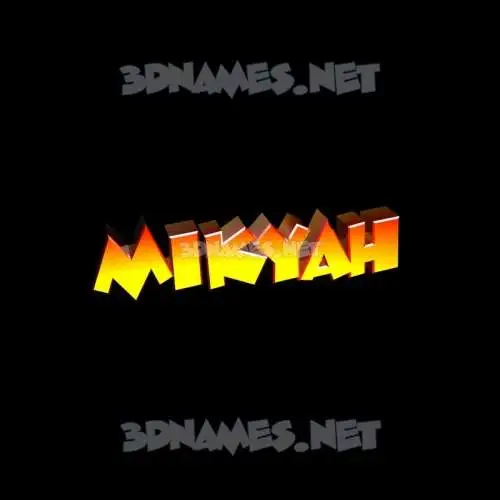 mikyah in Black Background style - 3D name wallpaper