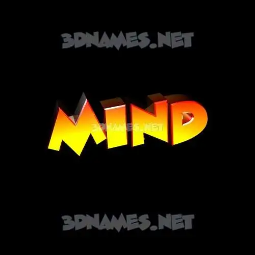 mind in Black Background style - 3D name wallpaper