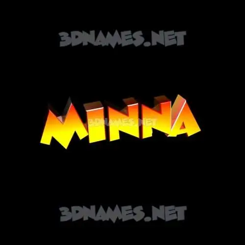minna in Black Background style - 3D name wallpaper