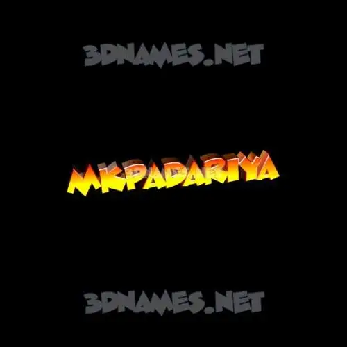 mkpadariya in Black Background style - 3D name wallpaper