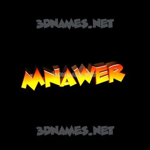 mnawer in Black Background style - 3D name wallpaper mnawer in Black Background style - 3D name wallpaper